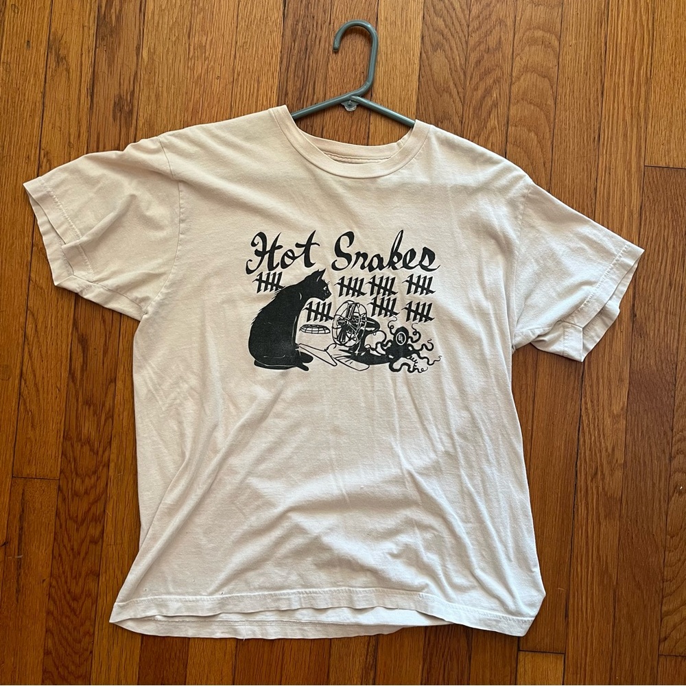 “HOT SNAKES” Band T-Shirt, Men’s sz M, off-white